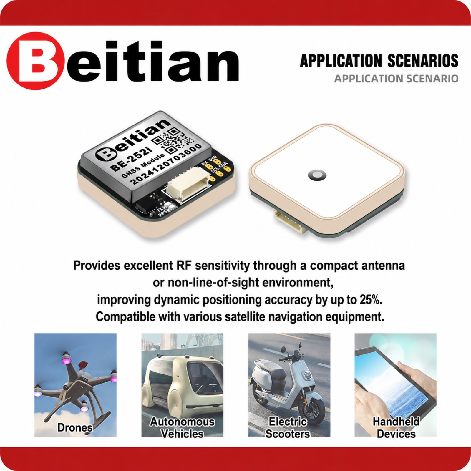 Beitian M10 Triple Mode GNSS-k - Drone Compass recensie en prijs