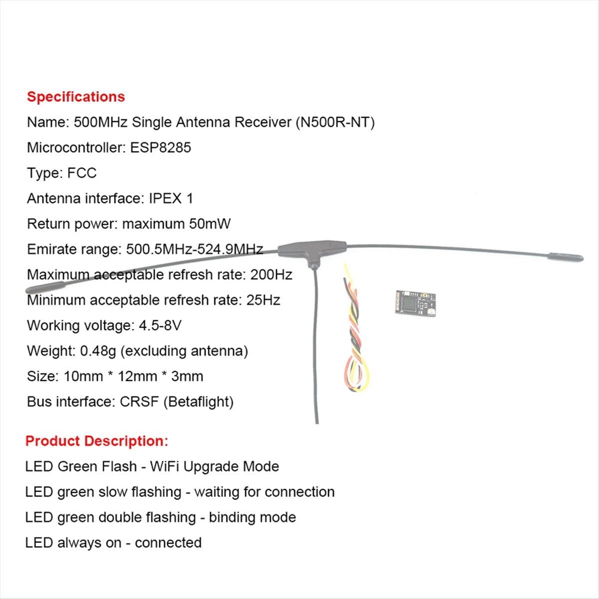 500MHz ontvanger 500,5MHz-524, - Drone Antenna recensie en prijs